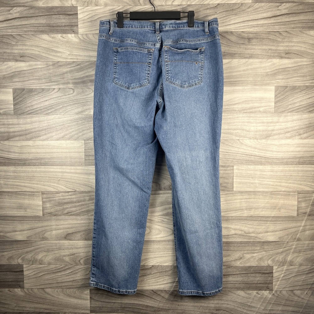 Venezia Womens Mom Jeans Light Wash Blue Plus Sz 18 Relaxed High Rise Straight - Picture 8 of 10